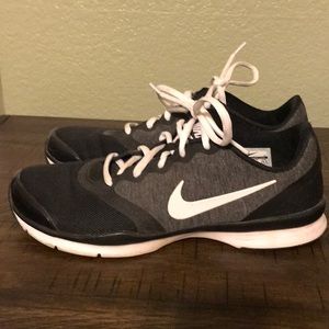 Black and Grey Nike shoes